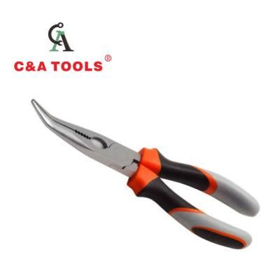 German Type Bent Nose Pliers with Three Color Handle