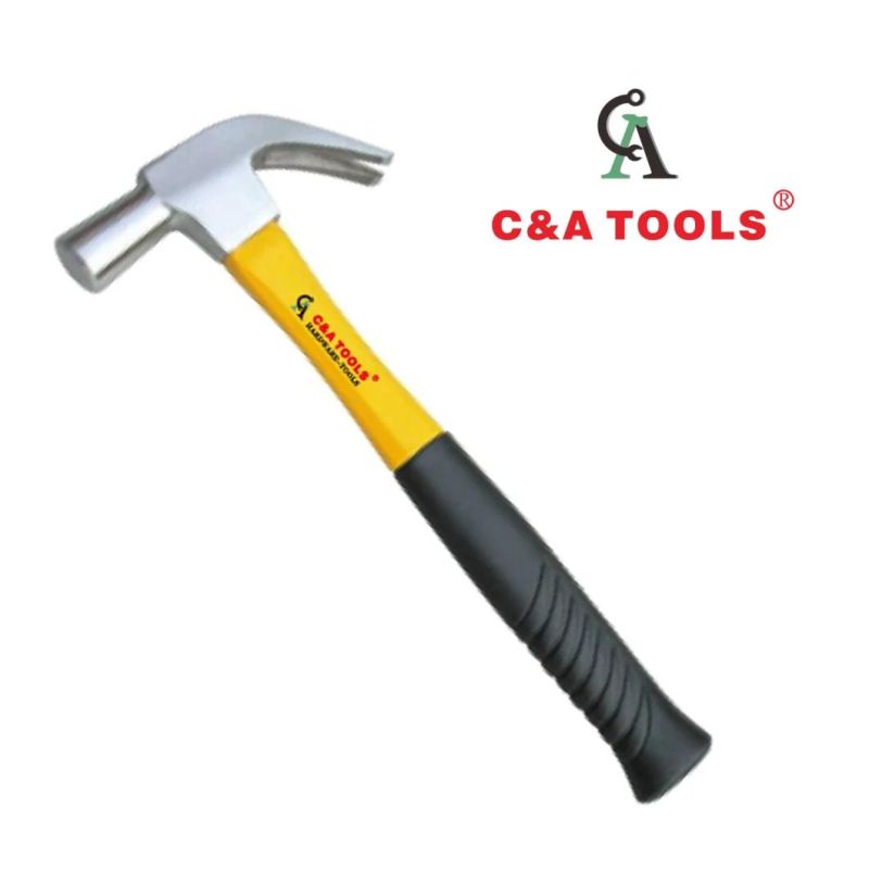 British Type Claw Hammer with Fiberglass Handle