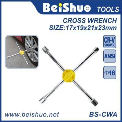 Cross Rim Socket Wrench with Chrome Plated