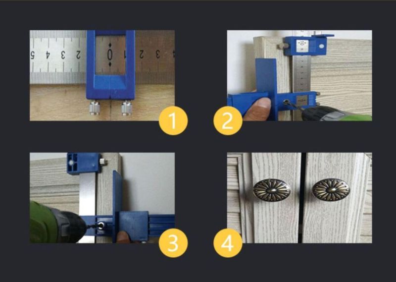 Woodworking Punch Locator Drill Guide Adjustable Drilling Dowelling Hole Saw