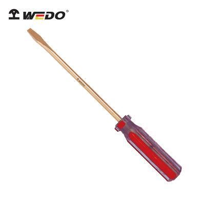 WEDO Beryllium Copper Slotted Screwdriver Non-Sparking Flat-Head Screwdriver Bam/FM/GS Certified