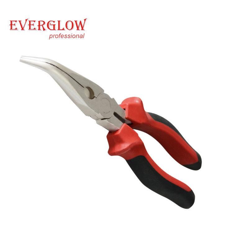 Factory Directly Wholesale High Quality Customized Size Heat Treated Steel 6′′ 8′′ Bent Nose Pliers