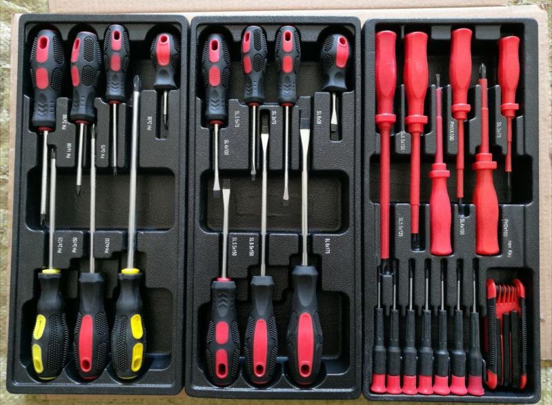228PCS -5trays Tool Set with 7 Drawers Heavy Duty Cabinet (FY228A2)