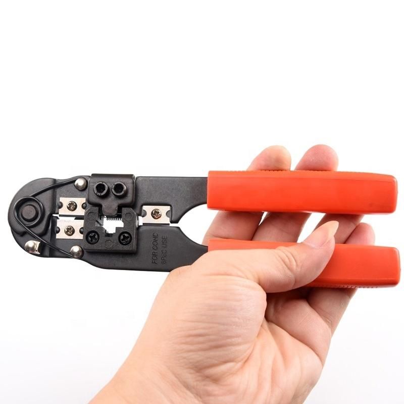 Network Cable Peeling Cutting Terminal Spring Clamp Pliers Stripping Crimping Hand Tool