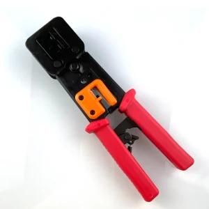 Cat5 CAT6 Pass Through Connector Network Cable Crimping Tool with Stripping Cutting