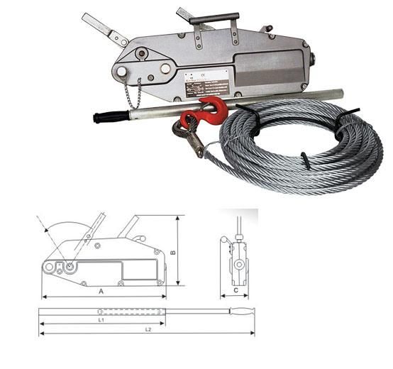 3200kg 5400kg Vic Wire Rope Lever Hoist Pulley Block