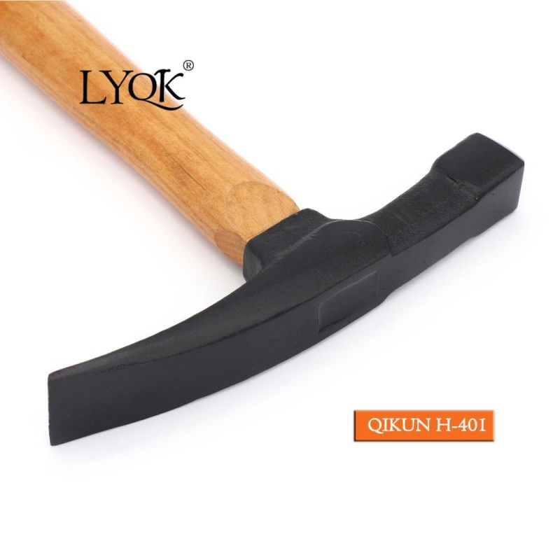 H-401 Construction Hardware Hand Tools Fiberglass Rubber Handle German Type Bricklayer Mason Hammer