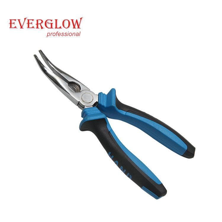 Latest Design Blue and Black Customized Size 6inch Long Nose Pliers