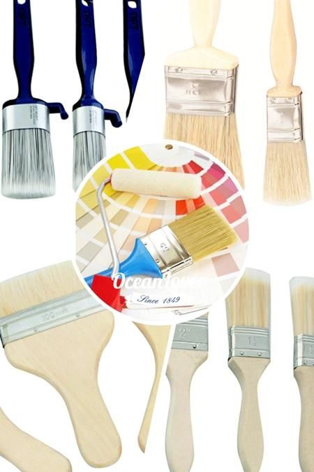 Soft Nylon Double Color Wooden Handle Paint Brush