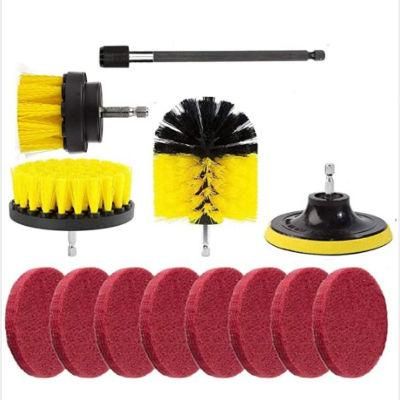 4-Inch Cleaning Pad 13 Piece Set Household Cleaning Kitchen Wall and Floor Cleaning Brush Electric Drill Brush Set