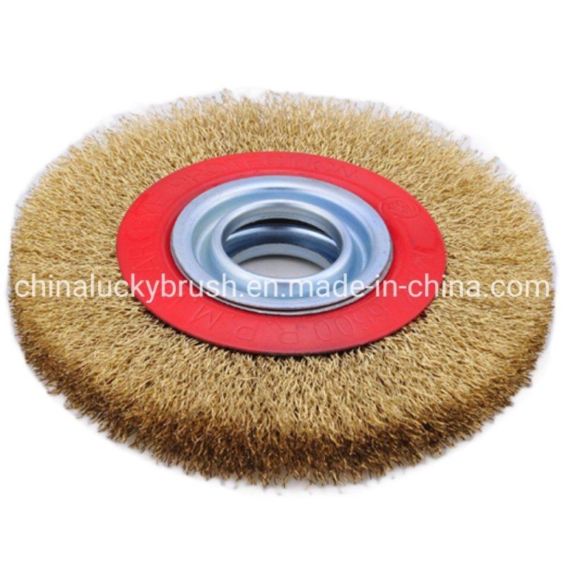 150mm Brass Coated Steel Wire Wheel Brush (YY-937)