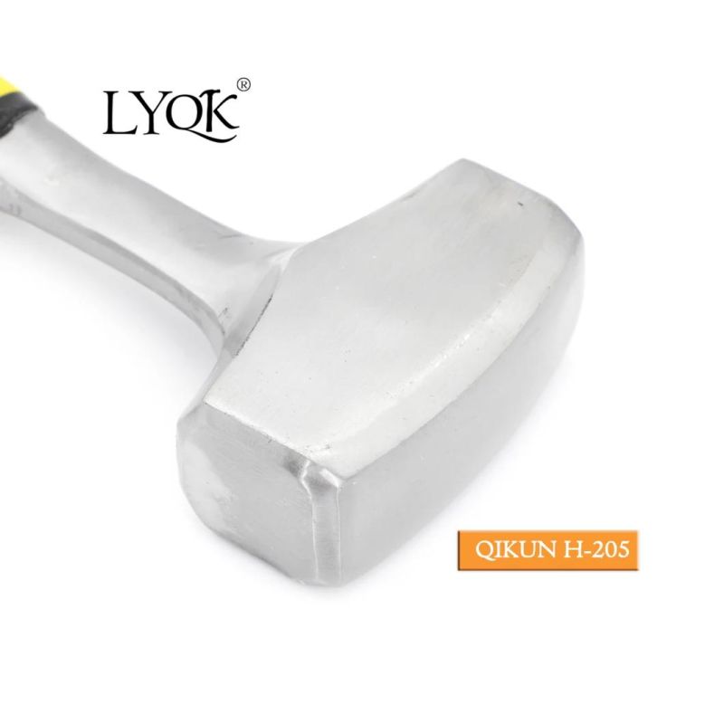 H-204 Construction Hardware Hand Tools Plastic Coated Handle German Type Stoning Stone Hammer