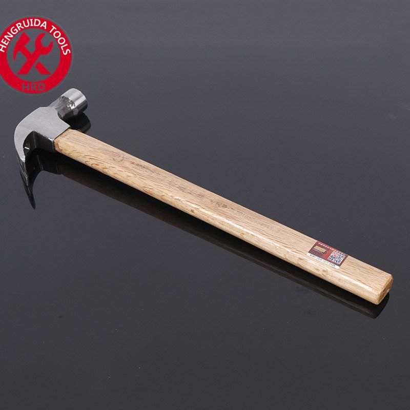 Claw Hammer with Long Wooden Handl Laser Curved Scale