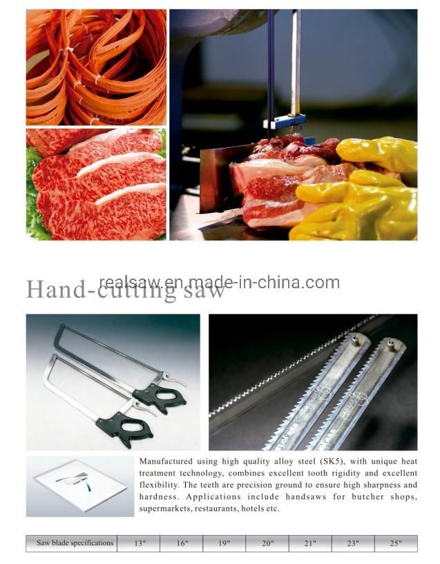 Quality Saw Band Blades Cutting Tools for Frozen Meat Bone and Food