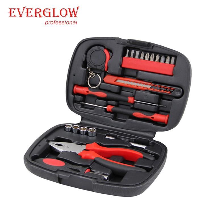 General Household Hand Tool Kit with Plastic Storage Case