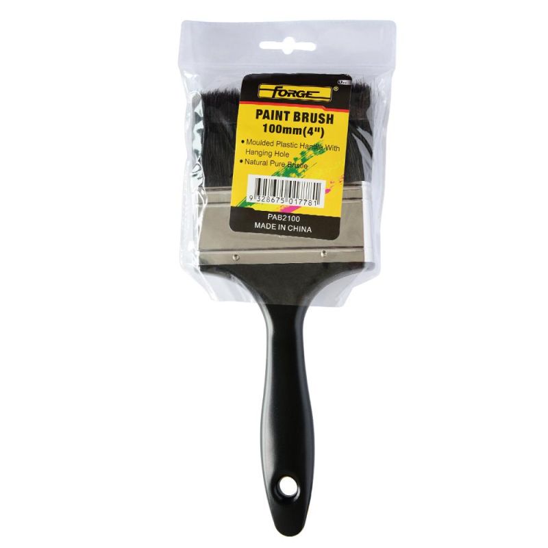 Painting Tools 4" Paint Brush with Natural Pure Bristle and Plastic Handle