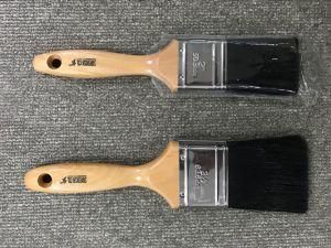 Wooden Handle Paint Brush with Black Bristle Material UK Market