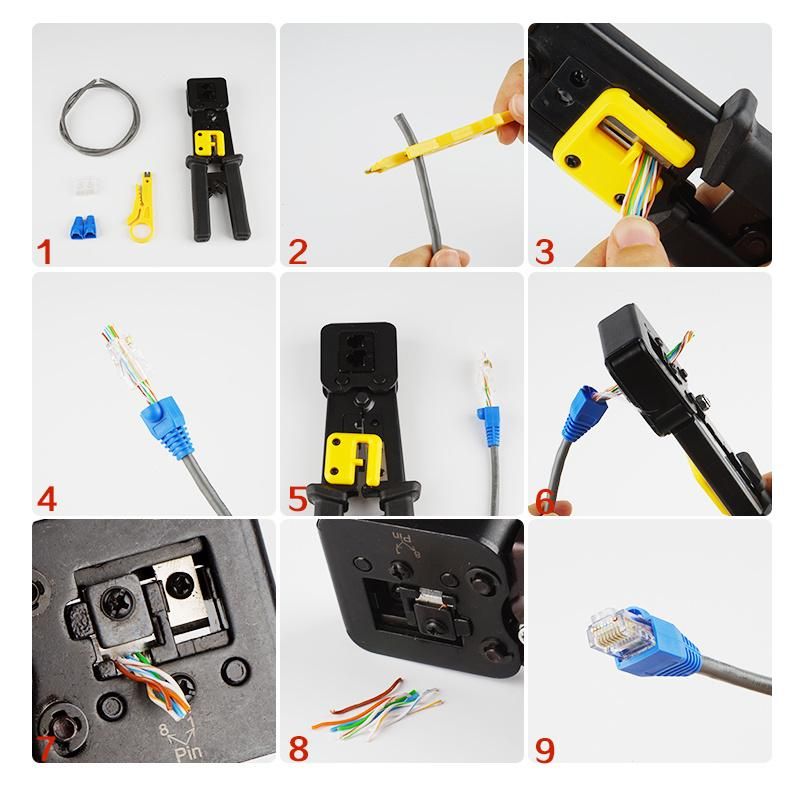 Wire Crimper and Stripper Network UTP Cable Crimping Tool