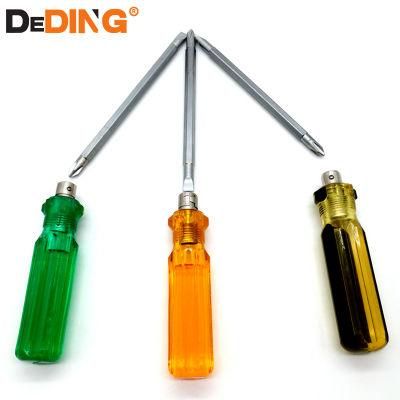 Dual Purpose Use Transparent Handle Phillips Slotted Screwdriver