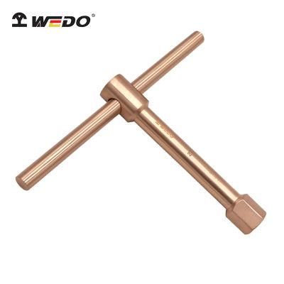 WEDO Non-Sparking T-Type Sliding Hex/Hexagon Wrench Beryllium Copper Spanner Spark-Free Tool