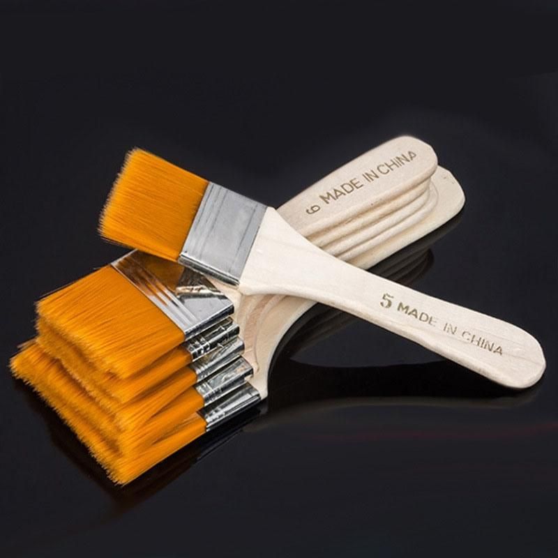 Plastic Handle Power Paint Painting Flat Brush with Stable Quality