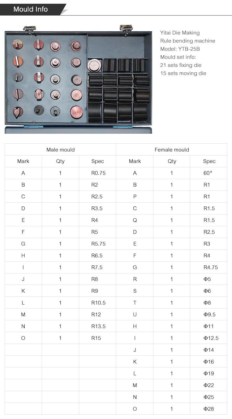 Ytb-25b Manual Steel Rule Die Bending Machine for Die Cutting