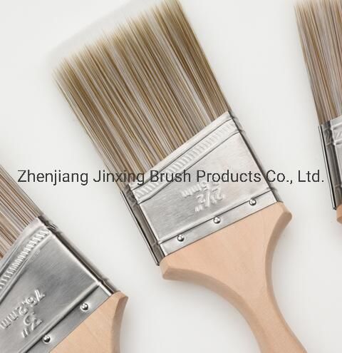 Paint Brush, Flat Brush Synthetic Filament, Beech Wood