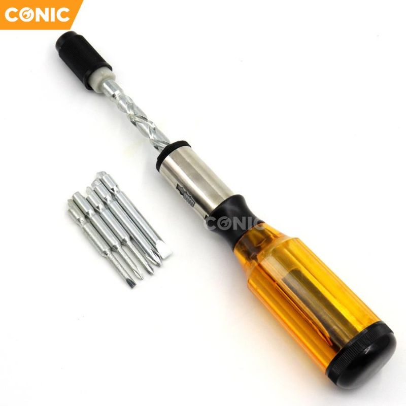 260mm Automatic Spiral Ratchet Screwdriver Including 5 Bits