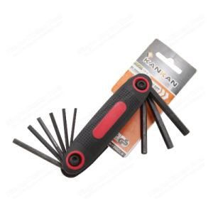 Cr-V SAE 9PCS Folding Wrench Hex Key Set for Hand Tools