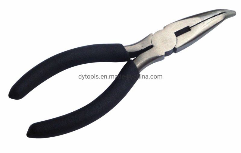 Bent Nose Pliers 160mm with Dipped Handle