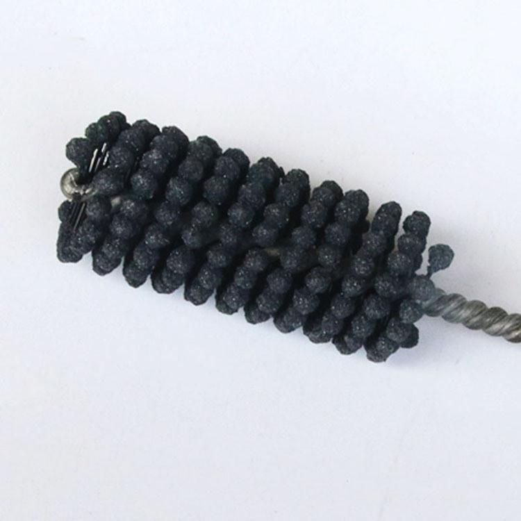 Black Soft Stone Small Tube Brush, Grinding Clean Cylinder Polishing Deburring Industrial Ball Brush