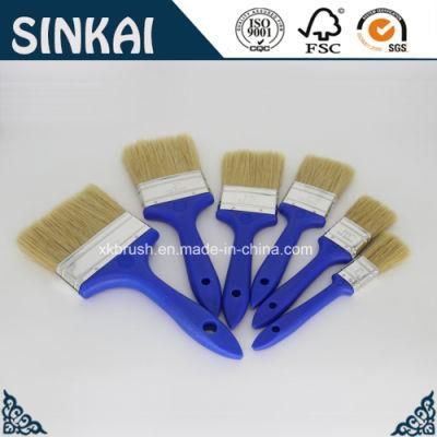 Columbia Blue Plastic Handle Bristle Paint Brush