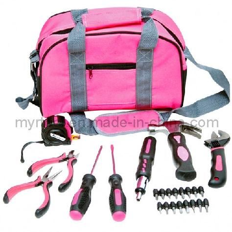 25PC Profssional Tool Bag Ladies Pink Tool Kit (FY1025B1)