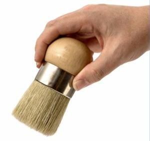 China Factory Wholesale Chalk Paint Brush with Wooden Handle Round Painting Brush Tool