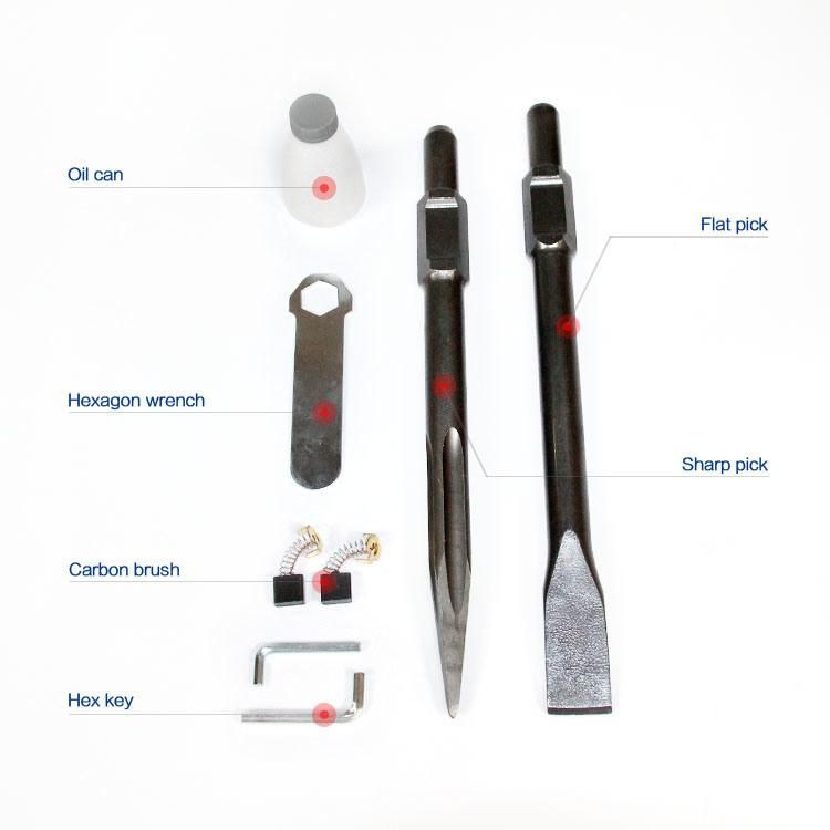 Makute Demolition Hammer Breaker 85mm SDS Chuck with Drill Bits