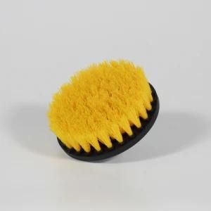 Yellow Scrubbing Drill Brush with Dome Brush
