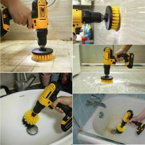 Drill Brush 3piece Electric Brush Drill Attachment Kit - Drill Powered Cleaning Brush Attachments