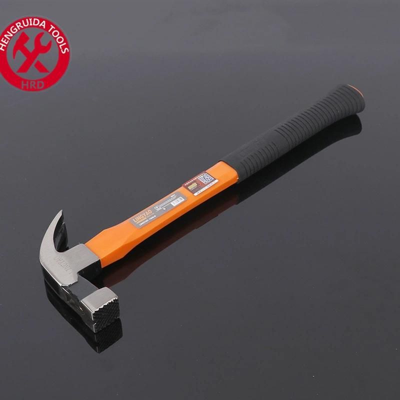 Claw Hammer Square Head Anti Slide Magnet Fiberglass Handle