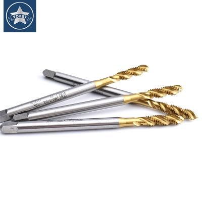 Hsse-M35 Long Shank with Tin Spiral Fluted Taps M6X1X100L Machine Screw Thread Tap