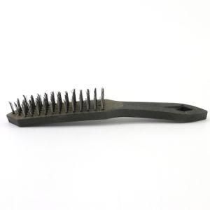 Copper Stainless Steel Wire Brush with Black Wooden Handle