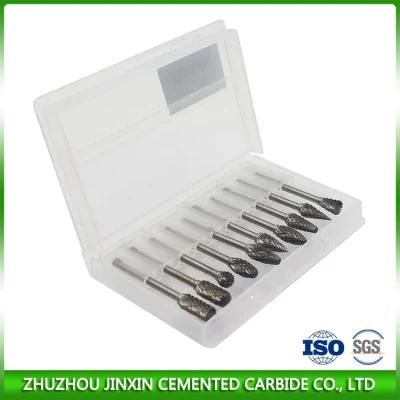 Single Cut Cemented Carbide Burrs Rotary Files Set