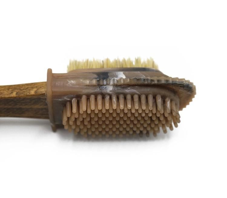 Wooden Handle Multi-Side Bristle Fur Care Shoe Brush