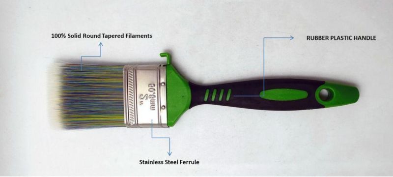 Plastic Handle Paint Brush with Environmental Rubber