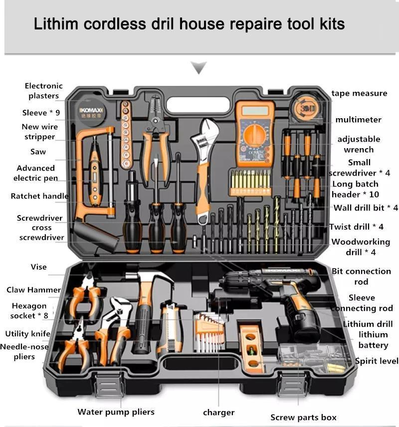 DIY Hardware Combination Repair Hand Tool Kits with 13-55PC