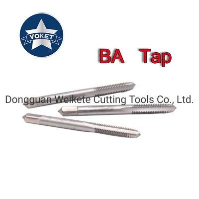 Hsse-M35 Ba Tap Standard Straight Groove Thread Taps Hand Screw Hand Tap 1ba 2ba 3ba 4ba 5ba 6ba