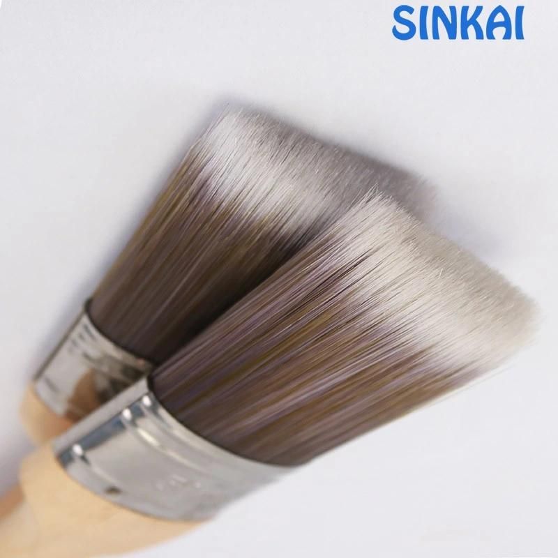 Pet Two Color Filament High Quality Paint Brush Long Handle with Stain Wood
