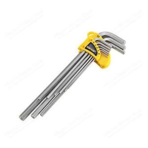 9PCS Extra Long Hex Key Set Chromed Wrench for Hardware Hand Tools