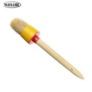 Round Paint Brush with Wooden Handle