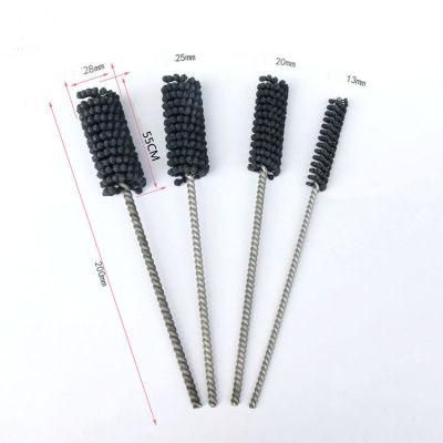 Black Soft Stone Small Tube Brush, Grinding Clean Cylinder Polishing Deburring Industrial Ball Brush