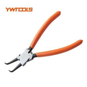 5&quot; European-Style Internal Circlip Pliers Bent Tips with PVC Handle
